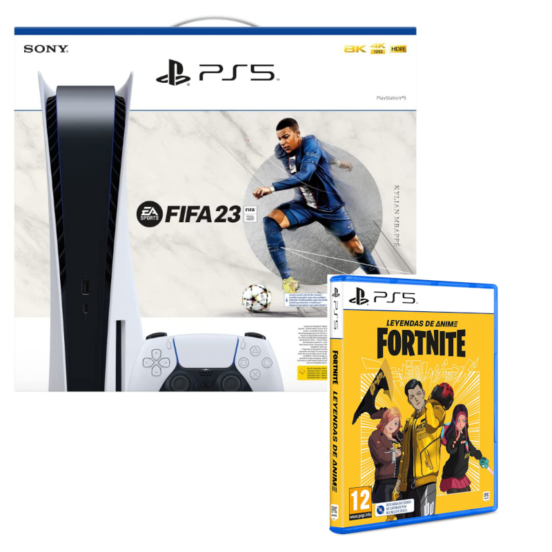Playstation 5 (Digital) + Fifa 23 + Fortnite + Acessórios