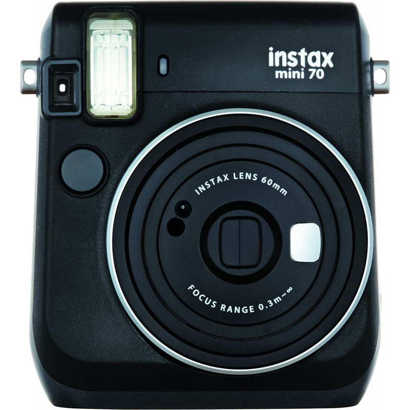 Fujifilm Instax Mini 70 Cámara Instantánea, Incluye Film, Funda, Color Negro