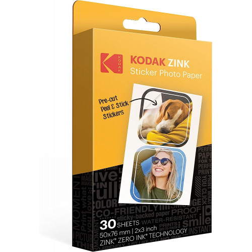 Kodak Zink Sticker Photo Paper 2x3'...