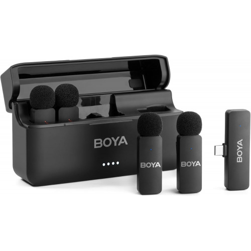 Boya v4u micrófonos lavalier...