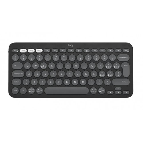 TECLADO LOGITECH PEBBLE KEYS 2 K380X / GRAFITO / RF / BLUETOOTH / TECLAS PERSONALIZABLES / 920-011827