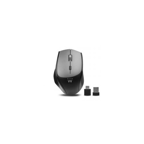 RATON EWENT INALAMBRICO OPTICO 2400ppp / USB-A Y USB-C /  EW3245