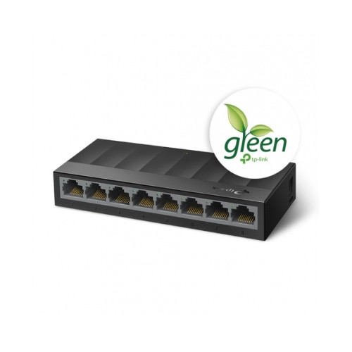 SWITCH TP-LINK TL-LS1008G / 8X10/100/1000 / MONTAJE EN PARED O SOBREMESA