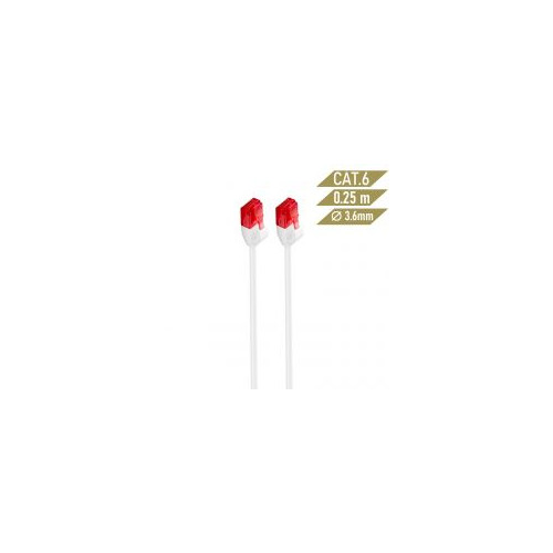 LATIGUILLO RED EWENT SLIM RJ-45 CAT.6 - 0.5 M. UTP / BLANCO / IM1036