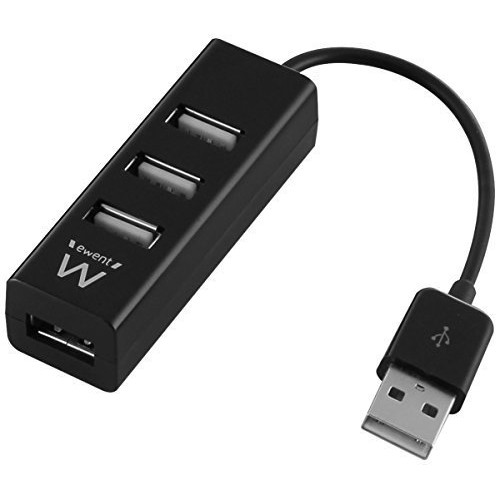 HUB USB EWENT EW1123 4 PUERTOS NEGRO
