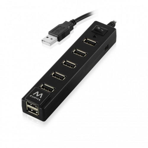 HUB USB EWENT 7 PUERTOS / USB 2.0 / BOTON DE ENCENDIDO / EW1130