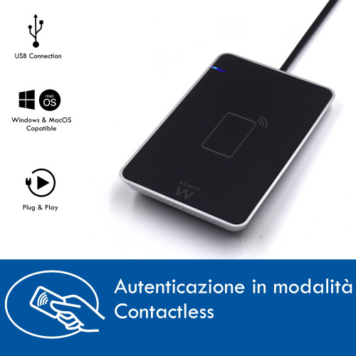 LECTOR TARJETAS INTELIGENTE EWENT USB SIN CONTACTO NFC / EW1053
