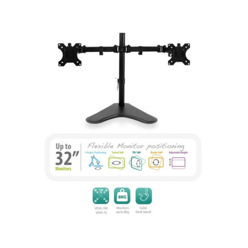 SOPORTE BRAZO EWENT MESA MONITOR DOBLE MONITOR CON PEANA 13"-32" REF: EW1536