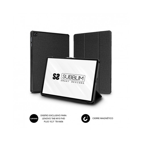 FUNDA TABLET SUBBLIM SHOCK LENOVO TAB M10 FHD PLUS 10.3" NEGRO / TB-X606 (2º GEN) / SUBCST-5SC110