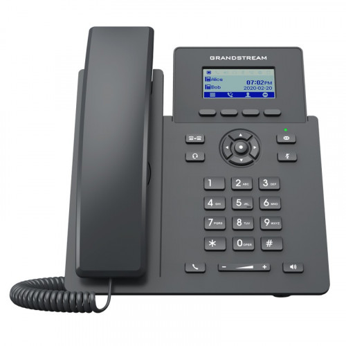 TELEFONO IP GRANDSTREAM GRP2601 / 2 CUENTAS SIP / 2 X ETHERNET / 2.21" / 4 X TECLAS PROGRAMABLES /