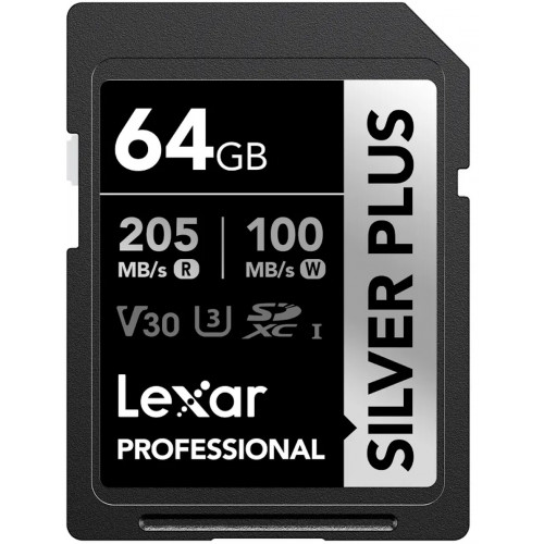 Sd lexar professional  64gb v30 205mbs