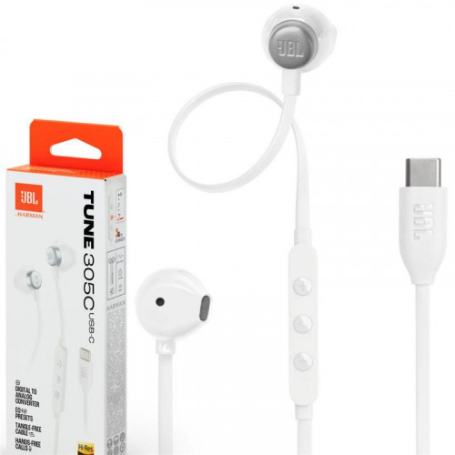 JBL Tune 305C Auriculares USB-C Blancos