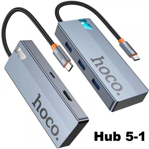 Hoco HB50 Adaptador USB-C 5-en-1 HDMI...