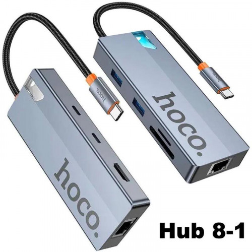 Hoco HB52 Wow Adaptador USB-C 8 En 1