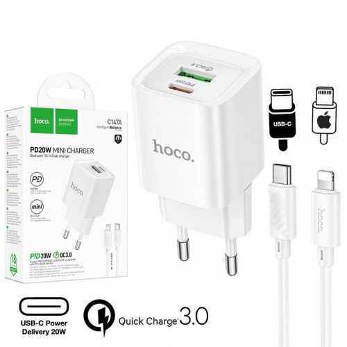 Hoco C147A Cargador Cham PD20W +...