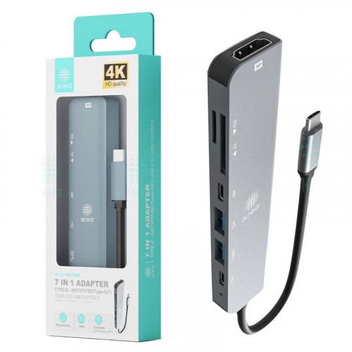Ikrea WG7089 Adaptador USB-C 7 en 1