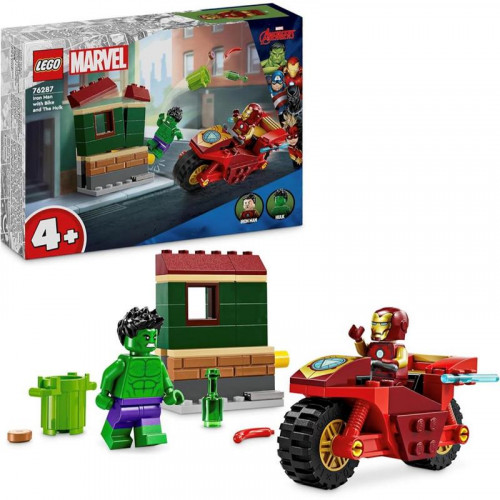 LEGO Marvel Iron Man con Moto y Hulk...