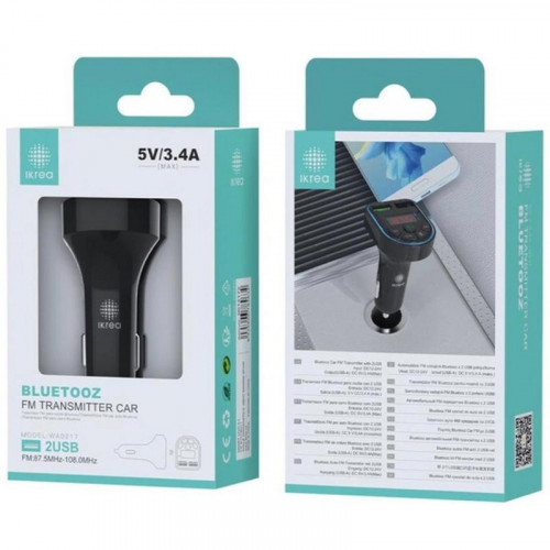 Ikrea WA0217 Transmisor FM Bluetooth...