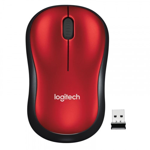 Logitech M185 Ratón Inalámbrico Rojo
