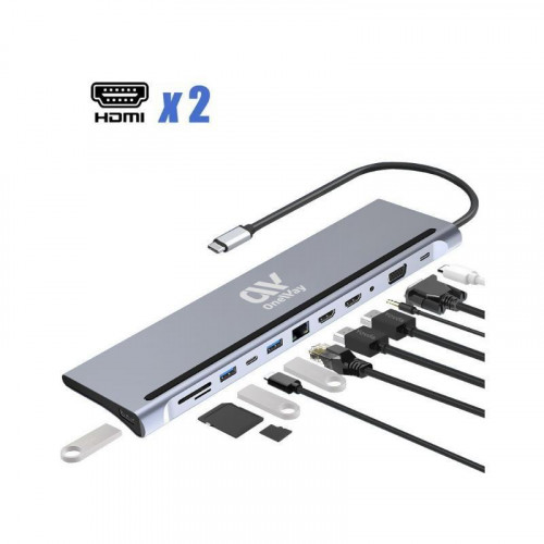 Oneway Dock Hub Usb-C 12 En 1...