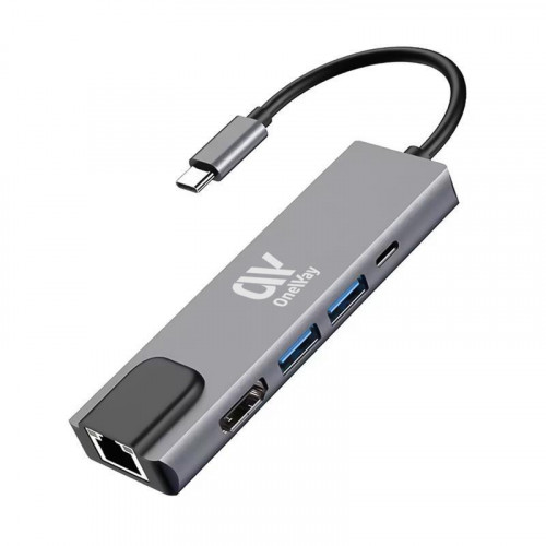 Oneway Dock Hub USB-C 5 En 1 Plata