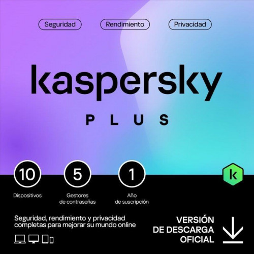 Kaspersky Plus 1 Año 10 Dispositivos...
