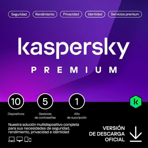 Kaspersky Premium 1 Año 10 Dispositivos