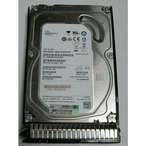 HPE Disco Duro 1TB 3.5'' 7.2K SATA