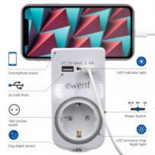 Ewent EW1225 Cargador de Pared con...