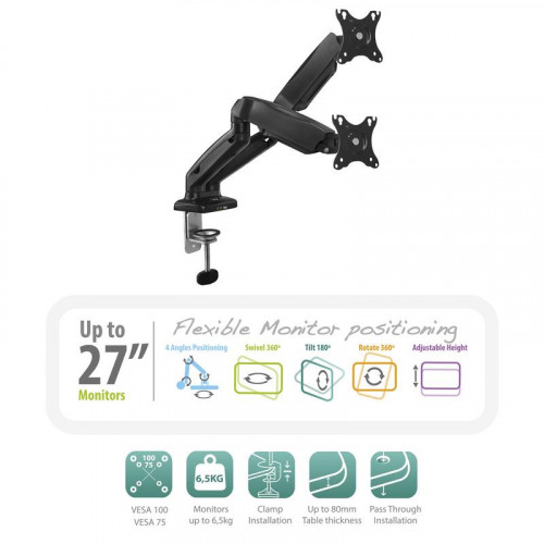 Ewent Soporte de Escritorio Doble...