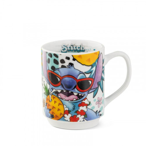 Taza Apilable Disney Stitch Blanca