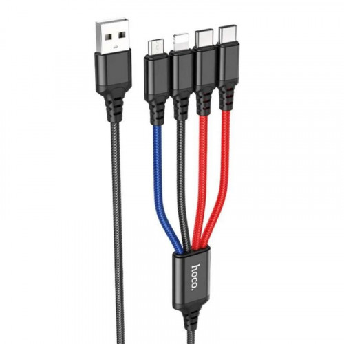 Hoco X76 Cable 4 en 1 USB a USB-C,...