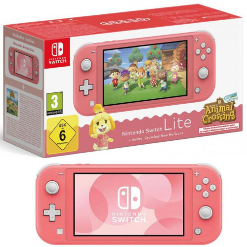 Nintendo Switch Lite Coral + Animal...