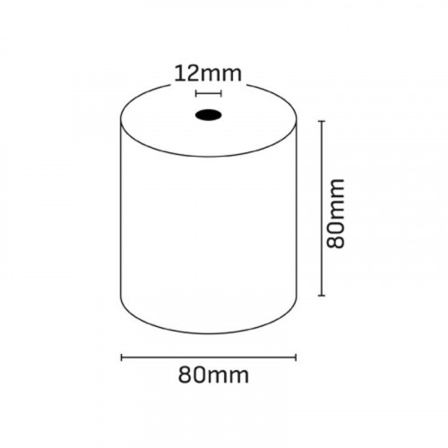 Rollo de Papel Térmico 80x80x12 mm...