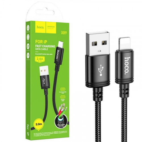 Hoco X89 Cable Lightning a USB 2.4A...