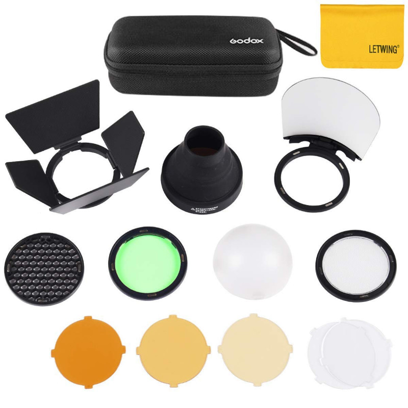 Canon V1 Godox AK-R1 Accessories Kit For Godox V1 V1Pro V100 AD100 Pro Round Head Flash, Combine With H200R Flash Head To AD200 AD200Pro AD200 Pro II Pocket Strobe Godox Ad200