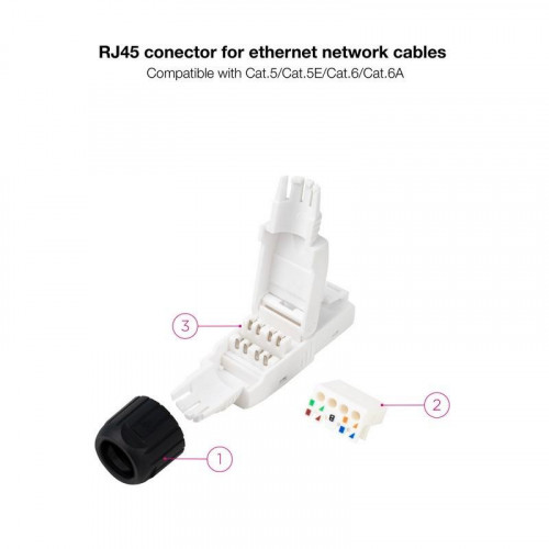 Nanocable Conector RJ45 Cat6A UTP...