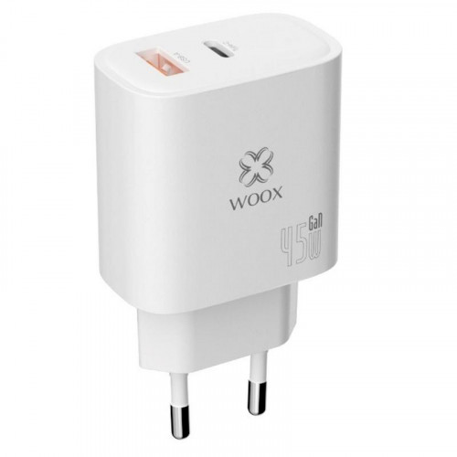 Woox MX0091 Cargador USB-A/USB-C GaN 45W