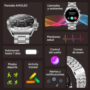 Ksix Elite Smartwatch Plateado 2