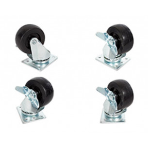 Juego de 4 Ruedas con Freno...