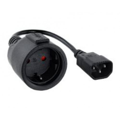 Nanocable C14/M a CEE7/H 25cm Negro...