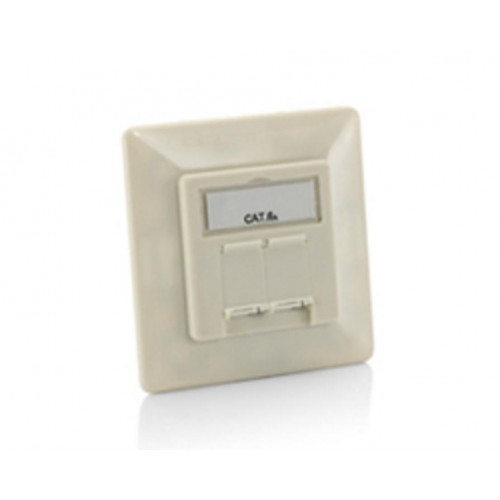 Roseta EQUIP Cat.6a 2 Tomas Blanco Perla