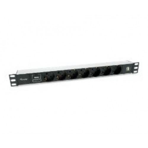 Regleta EQUIP 7xSchuko 2xUSB Rack 1U...