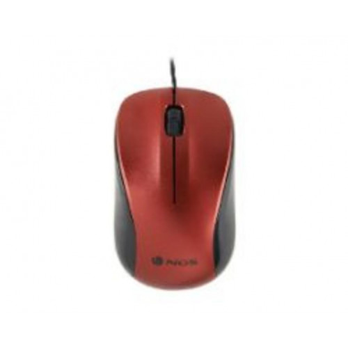 Ratón NGS Óptico USB-A 1200dpi Rojo...