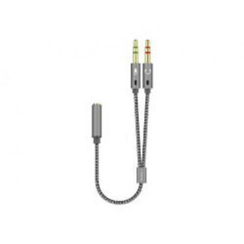 Cable AISENS 3.5mm/H a 2x3.5mm/M 25cm...