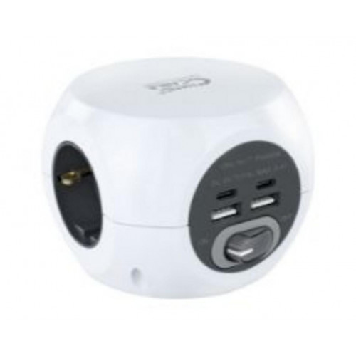 Regleta Nanocable 3 Tomas 2xUSB-A...