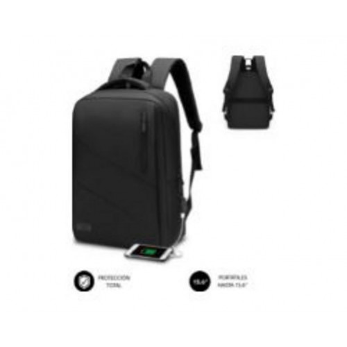 Mochila SUBBLIM City 15.6" USB Negra...