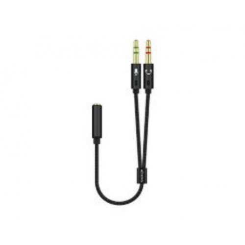 Cable AISENS 3.5mm/H a 2x3.5mm/M 25cm...