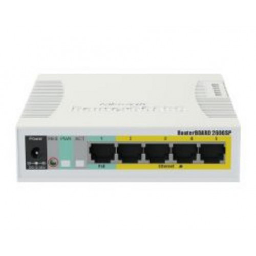 Switch Mikrotik 5xRJ45 GbE 1xSFP PoE...
