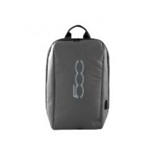 Mochila Fiat 500 15" Tela Negra/Gris...